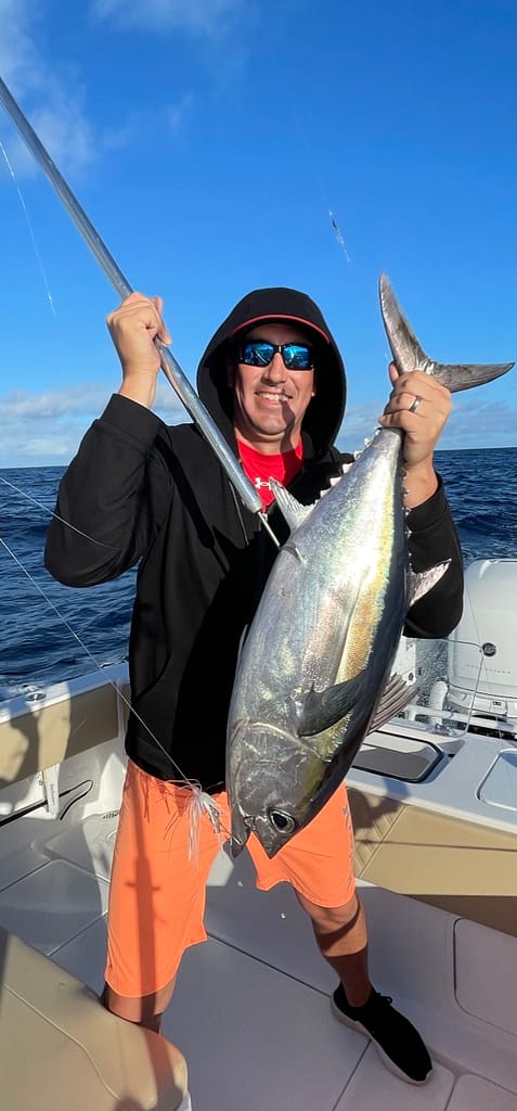 Tuna caught by man on charter boat